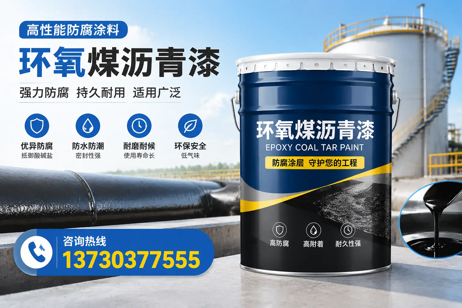 环氧煤沥青漆的耐久性分析，适合云浮的使用场景